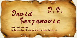 David Varzanović vizit kartica